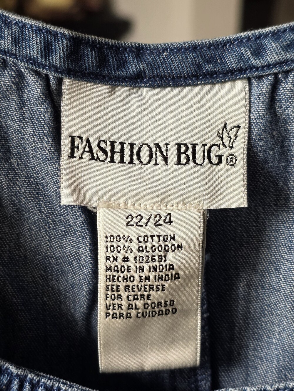 Fashion Bug Light Blue Denim Jumper Dress - Picture 3 of 6